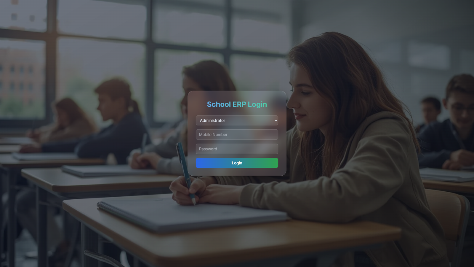 IGA School ERP dashboard